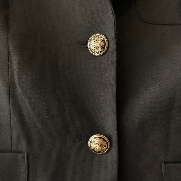 Aritzia Talula Black Oxford Blazer w Gold Buttons - Picture 6 of 11